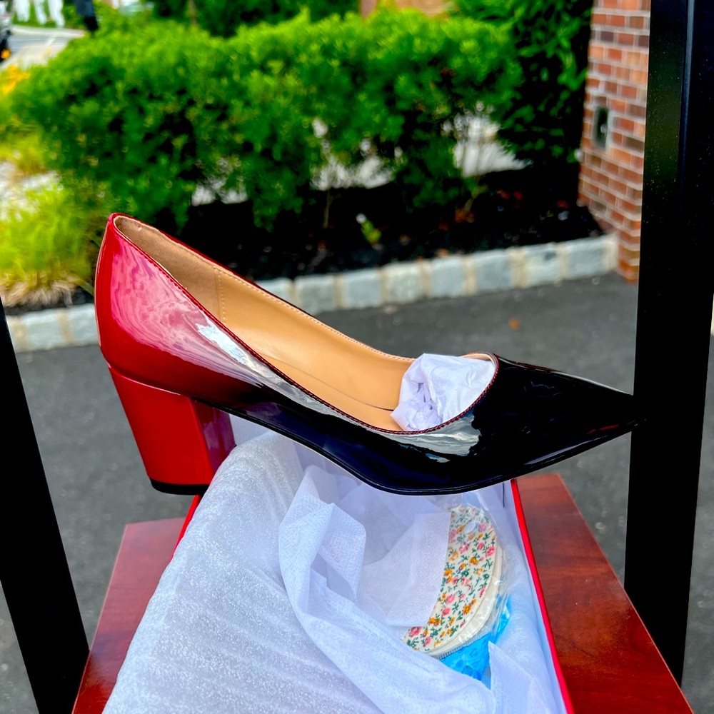 Sexy red black ombré heels size 7.5 NIB